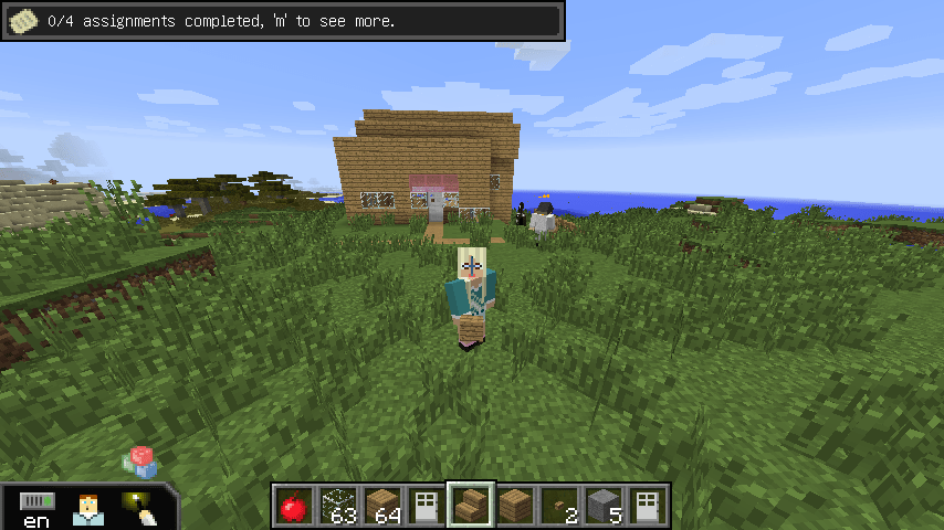 MIneCraft Selfie with House