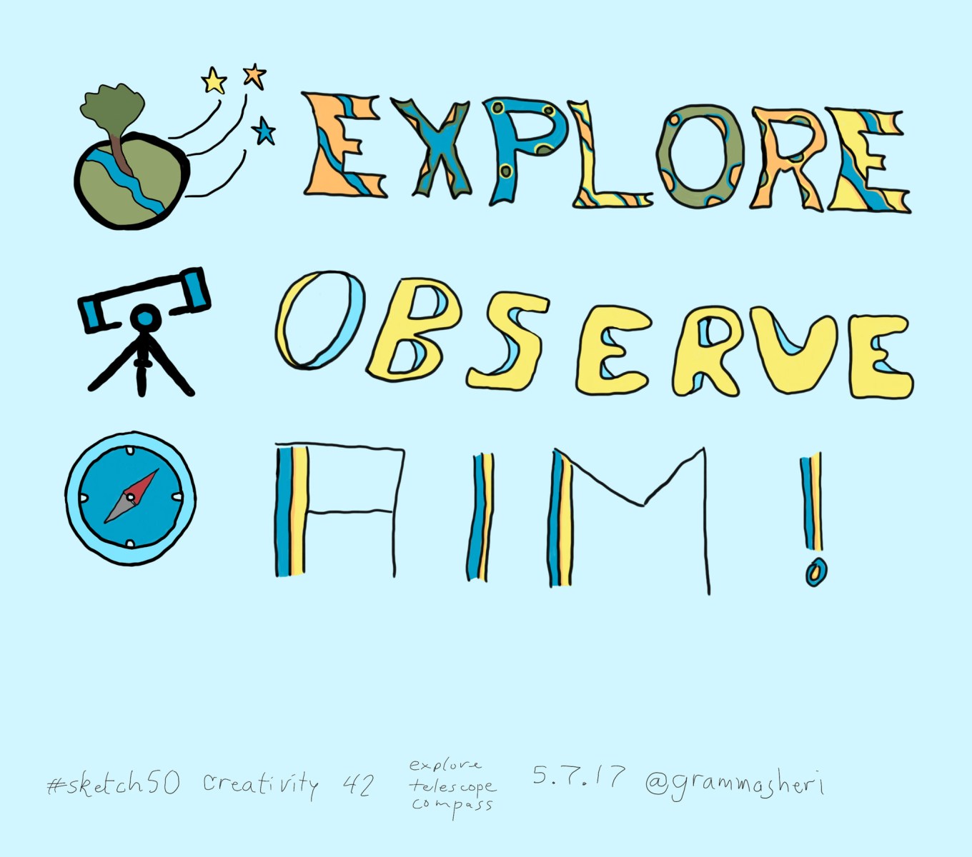 explore observe aim