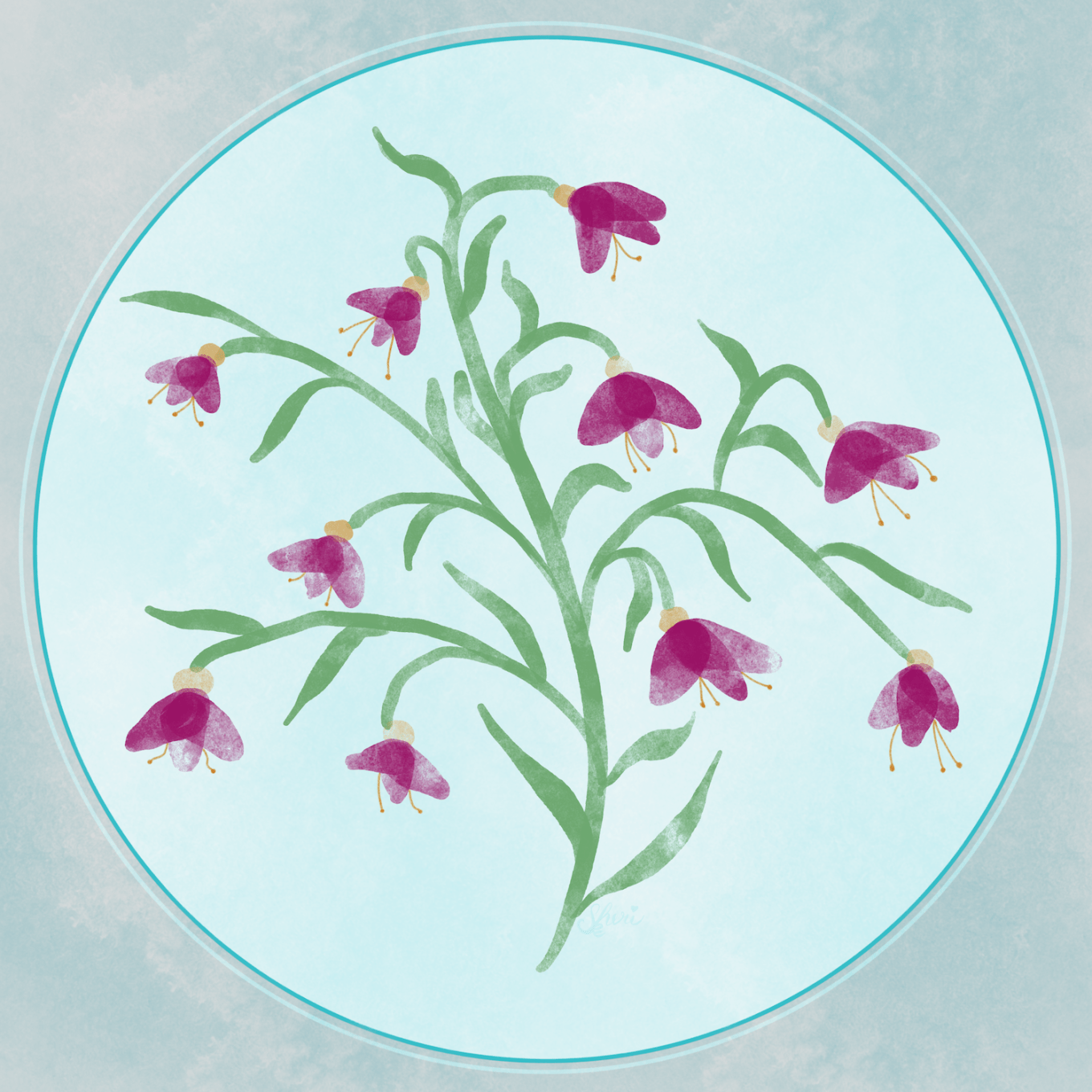 Maroon_Drops_Framed small